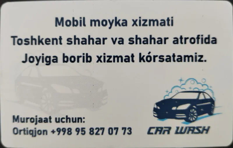 Mobil moyka xizmati, услуга выездная мойка