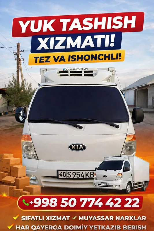 Yuk tashish xizmati O'zbekiston bo'ylab