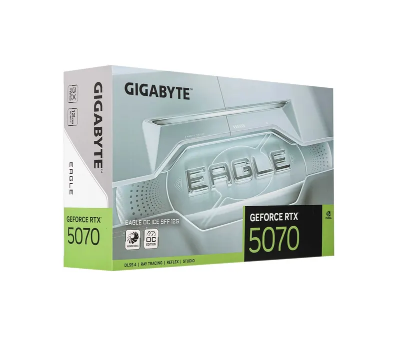 - Видеокарта Gigabyte RTX 5070 EAGLE OC ICE 12GB 4