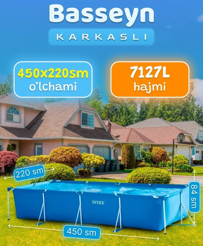 Каркасный бассейн 450×220×84 INTEX stoyka basseyn BESTWAY ORIGINAL