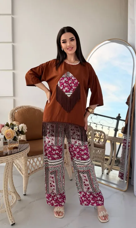 dvoyka, ayollar ko'ylagi, ko'yne, futbolka, shalvi