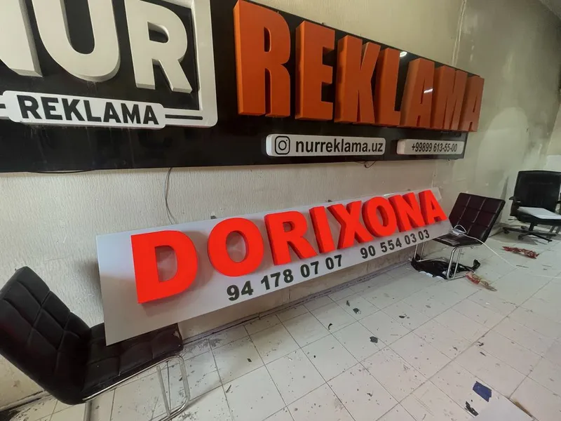 led ekran bukva tashqi reklama banner afisha