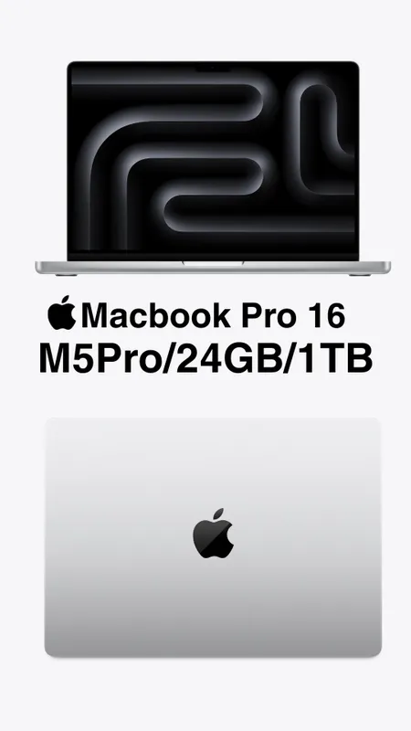 Macbook Pro 16 M5Pro/24GB/1TB/Silver