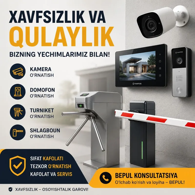 Kamera, Domofon, Face Id, Shlagboum, Turniket. Kamera, Domofon, Face Id, Shlagboum, Turniket.
