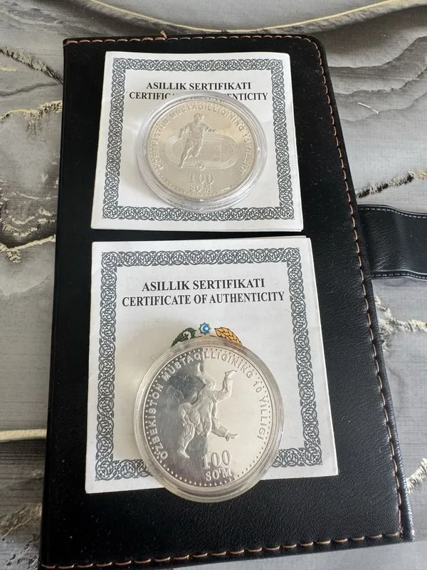 Серебряных монет Узбекистана серебро 999 проба 31.1 г спорт 1 Серебряных монет Узбекистана серебро 999 проба 31.1 г спорт 1