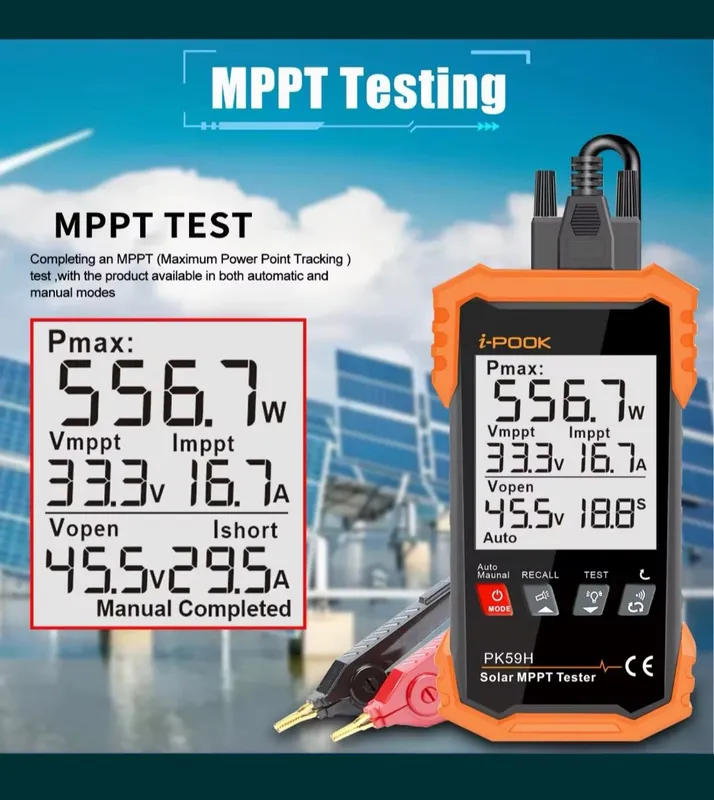 Тестер солнечных панелей i-POOK PK59H Solar MPPT Tester 4 Тестер солнечных панелей i-POOK PK59H Solar MPPT Tester 4