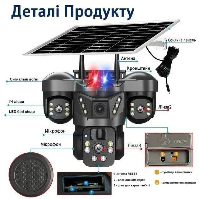 Kamera 4G Paneli Videokuzatuv Камера Видеонаблюдения Солнечный 3 Kamera 4G Paneli Videokuzatuv Камера Видеонаблюдения Солнечный 3