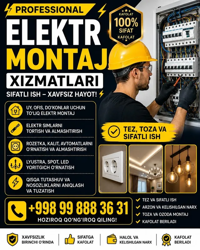 Elektr montaj xizmatlari