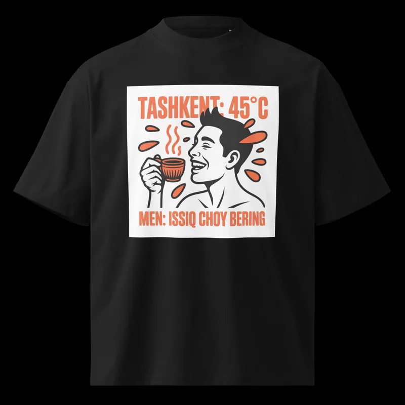 TOSHKENT 45°C — Premium Oversized Futbolka — фото 7