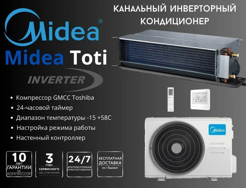 Кондиционер Канального типа MIDEA - 48 000 Btu / Инвертор / Гарантия — фото 5