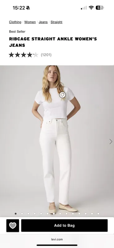 Белые джинсы Levis 1
