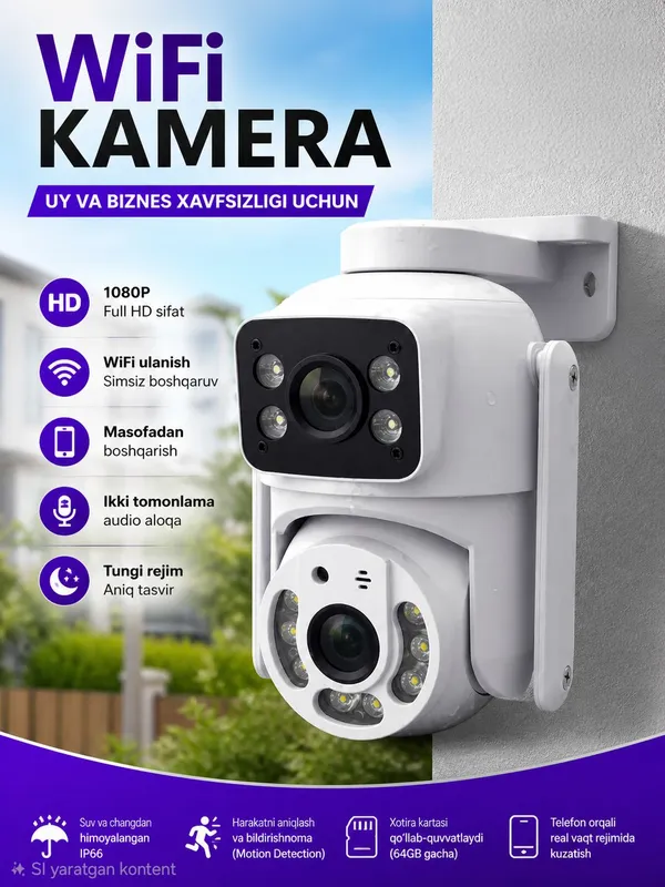 Smart WiFi Kamera iCSee Full HD наружная камера — фото 1 Smart WiFi Kamera iCSee Full HD наружная камера — фото 1