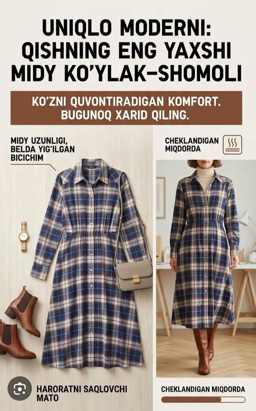 Uniqlo Ayollar sherst koylagi.