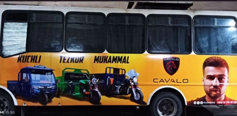 Avtobusda reklama/Автобусларда реклама/Реклама на автобусах Карши. — фото 2