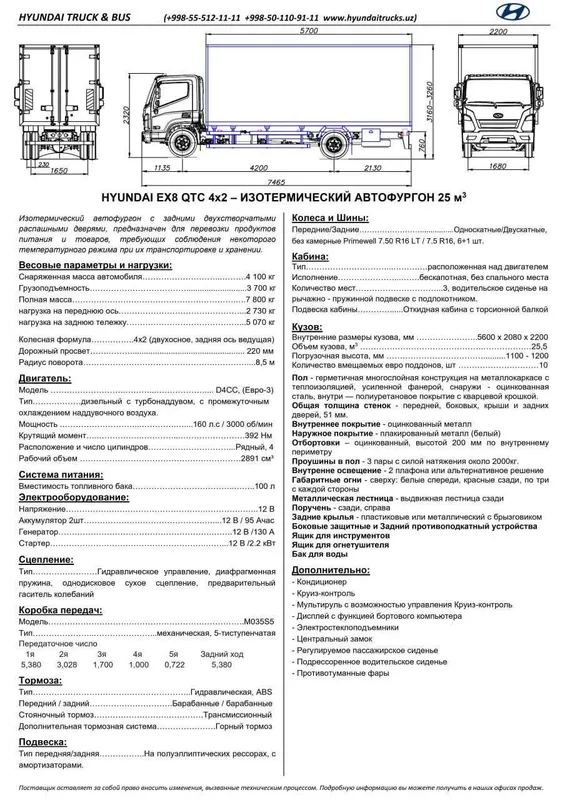 Бошлангич 178 мил 60 ой 11,4 мил Izotermik furgon(изотермик, термиз) — фото 5