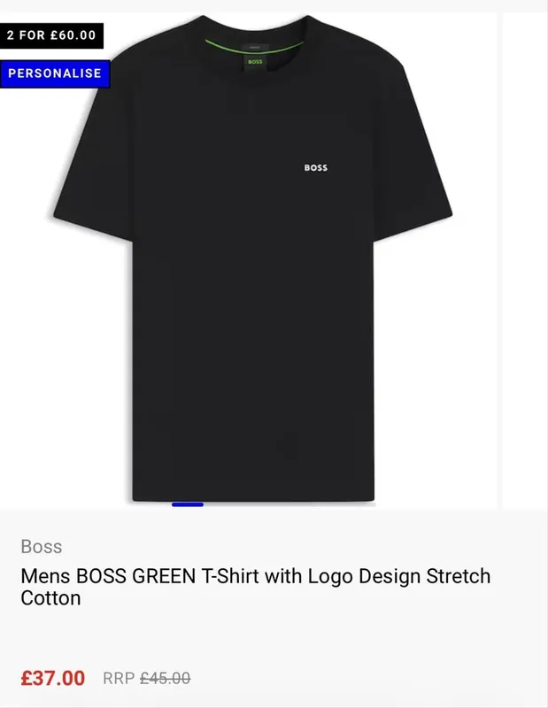 Оригинал Hugo Boss BOSS Green футболка XL, янги, кийилмаган, оригинал