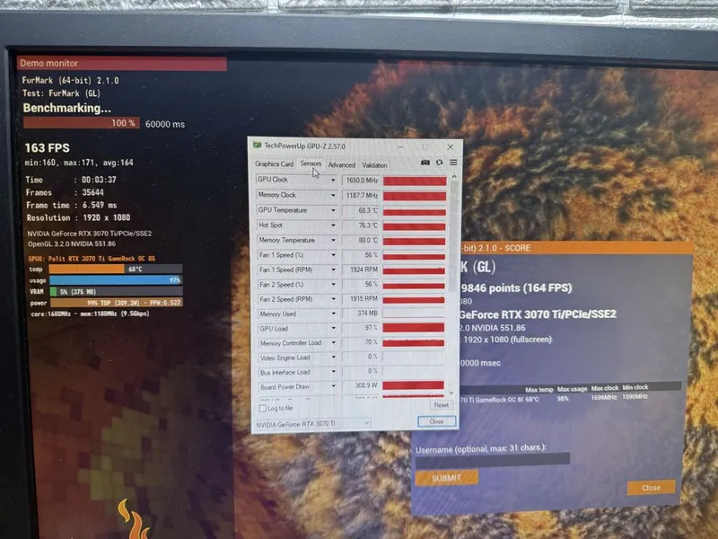 RTX 3070ti Gamerock GDDR6x — фото 5
