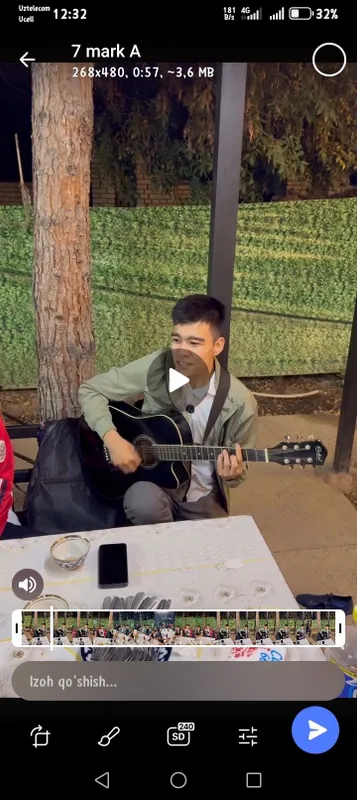 Akustik ekvalayzerli 39 razmerli gitara sotialdi