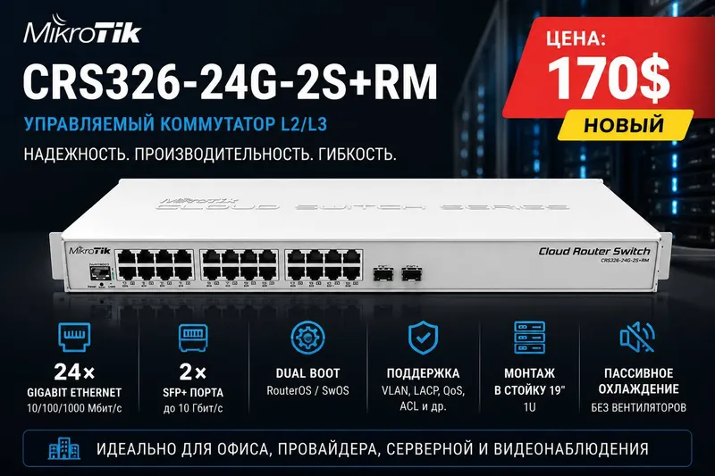 MikroTik CRS326-24G-2S+RM MikroTik CRS326-24G-2S+RM