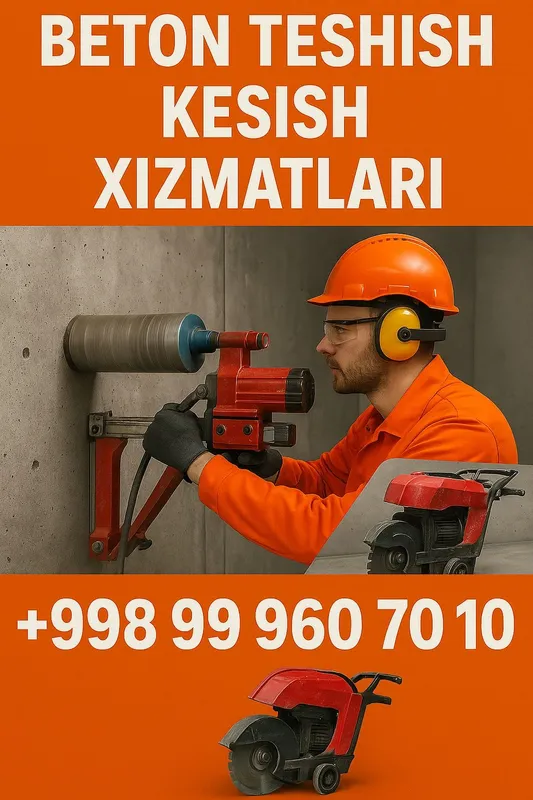 Beton teshish kesish eshik ochish fortichka ochish hohlagan razmerda.