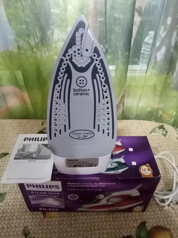 Паровой утюг PHILIPS с керамическим антипригарным покрытием — фото 1