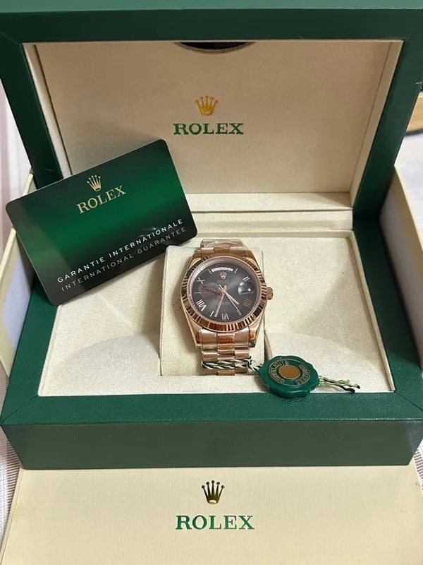 Rolex Day Date Rose gold Brown dial