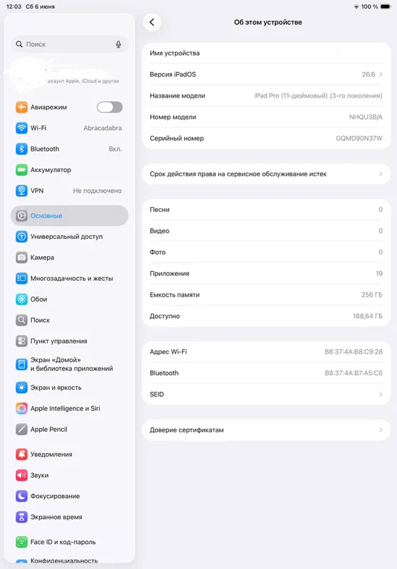 Apple iPad Pro 11 m1 256gb WiFi space gray