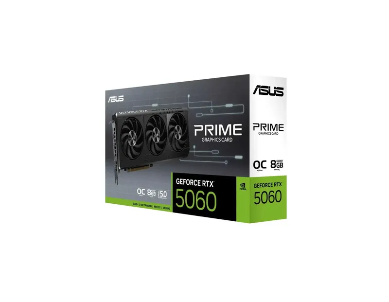 - Видеокарта ASUS Prime GeForce RTX 5060 OC 8GB GDDR7 4
