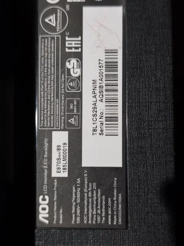AOC E970Swn/89 – 18.5 dyuymli HD monitor + klaviatura bonus AOC E970Swn/89 – 18.5 dyuymli HD monitor + klaviatura bonus