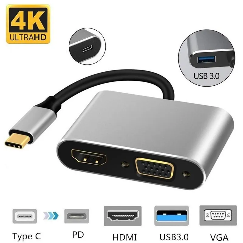 type- c > vga , hdmi адаптер переходник , macbook , samsung s и т.д — фото 6