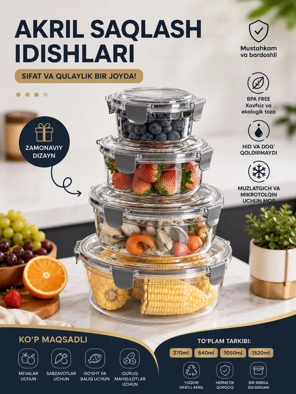 Akril idishlar 1