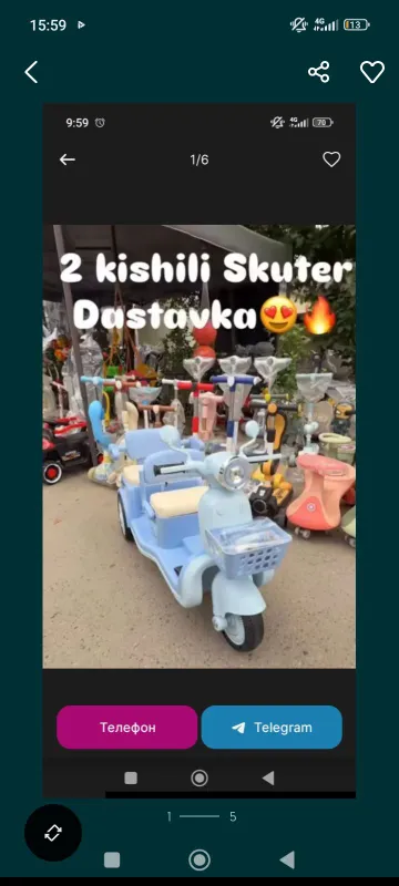zaryadlanadigan bolalar elektromobili skuter sotaman 3 zaryadlanadigan bolalar elektromobili skuter sotaman 3