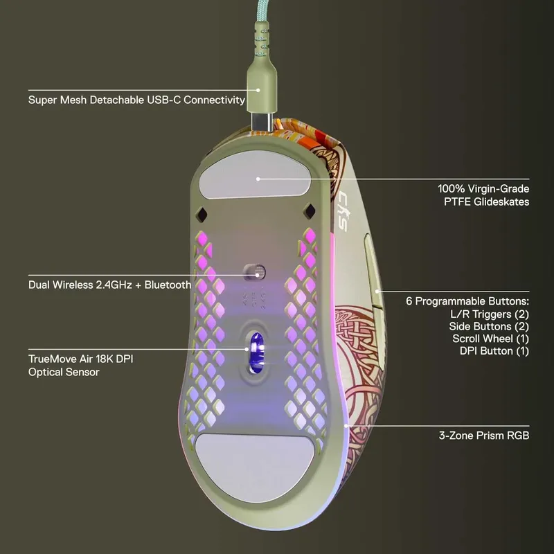 SteelSeries Wireless Gaming Mouse CS2 Dragon Lore Edition 2 SteelSeries Wireless Gaming Mouse CS2 Dragon Lore Edition 2