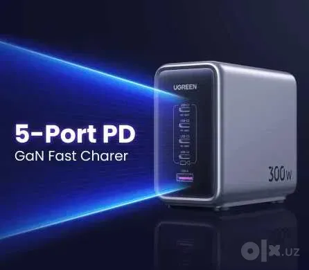 Ugreen 300W — GaN Зарядка для Ноутбуков и Смартфon 2 Ugreen 300W — GaN Зарядка для Ноутбуков и Смартфon 2