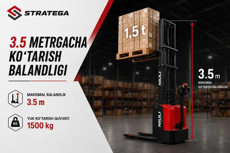 HALOL Nasiya elektr 1,5t shtabelyor sotiladi! — фото 4