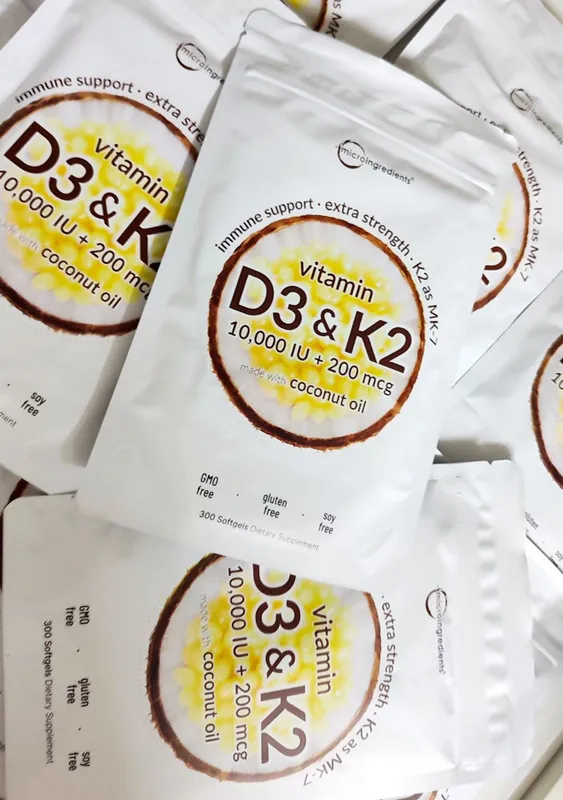 vitamin d3 k2,10000iu+200mcg,300 ta softgel,d3,д3