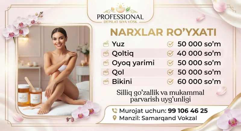 Depilyatsiya vosk xizmati Depilyatsiya vosk xizmati