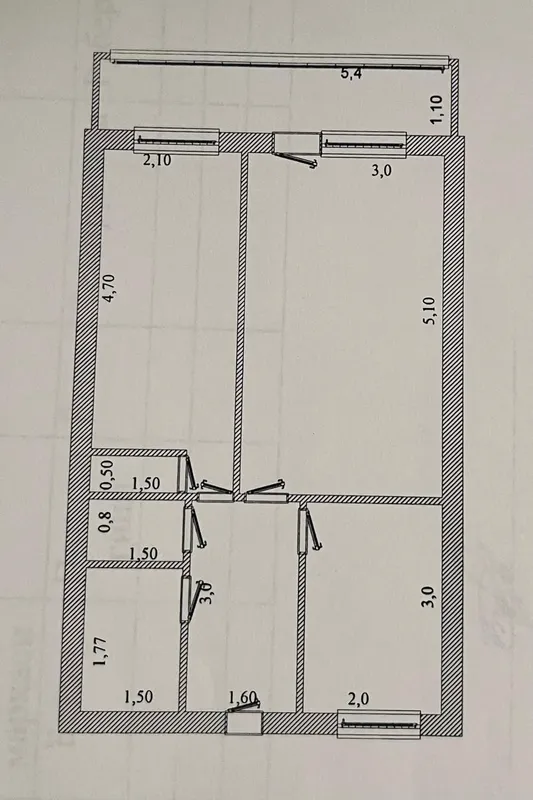 Квартира 2к. 3мкр. 2этаж..