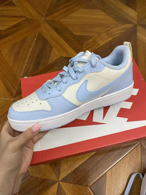 Nike Court Vision Low GS голубые/бело-голубые — фото 4