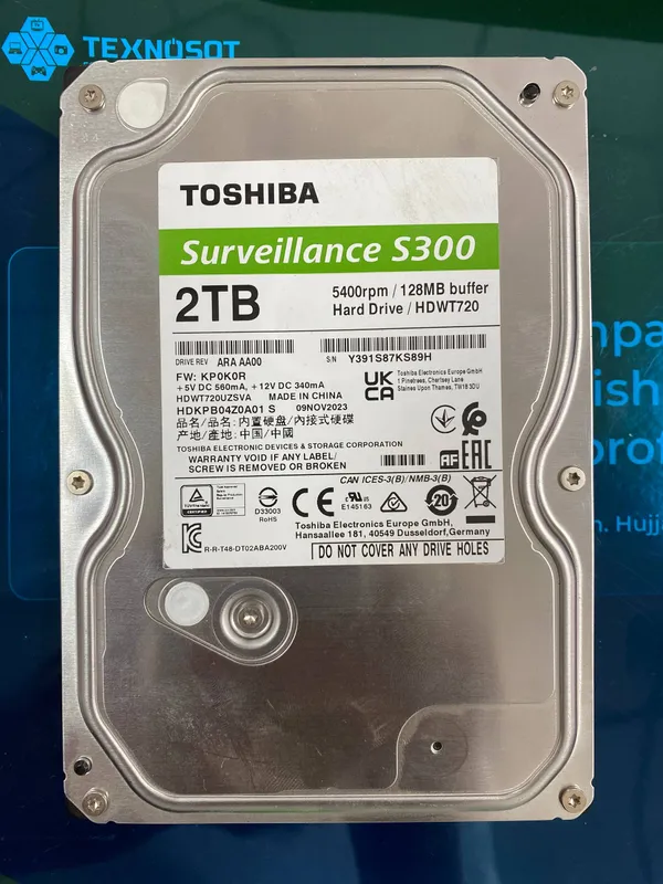 Жёсткий диск Toshiba Surveillance S300 2TB