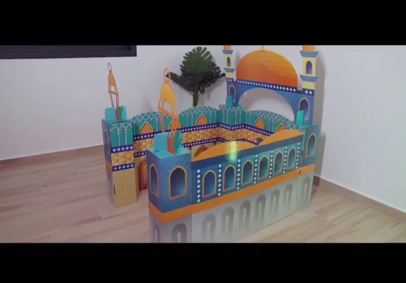 Bolajonlar uchun kartonli masjid 1