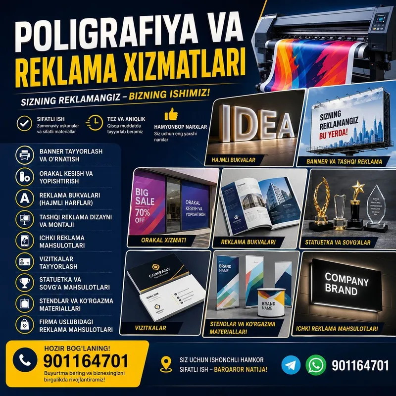 Poligrafiya va reklama xizmatlari