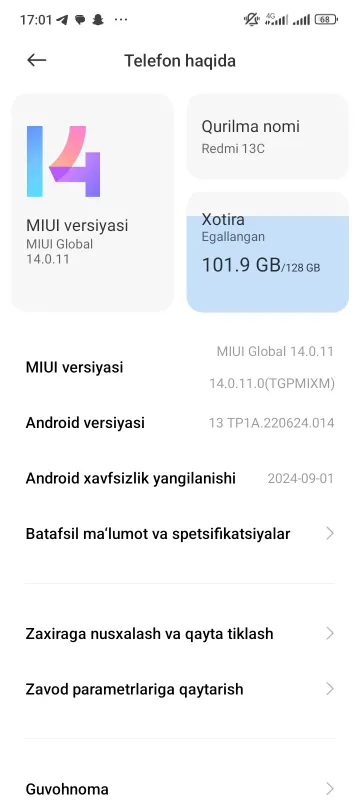 Продается Redmi 13C 128 5