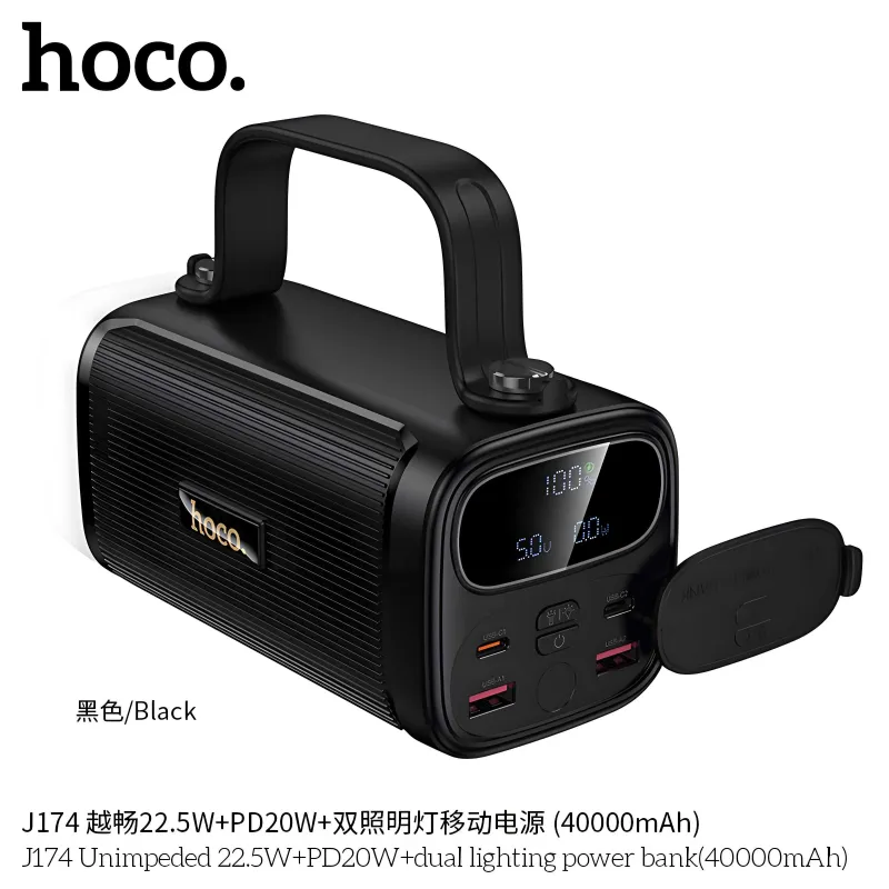 Hoco J174 Led фонарём Power Bank 40000mAh 22.5W+PD20W For iPhone 17 — фото 3