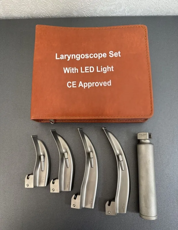 Ларингоскоп набор — 4 клинка, LED, CE Approved
