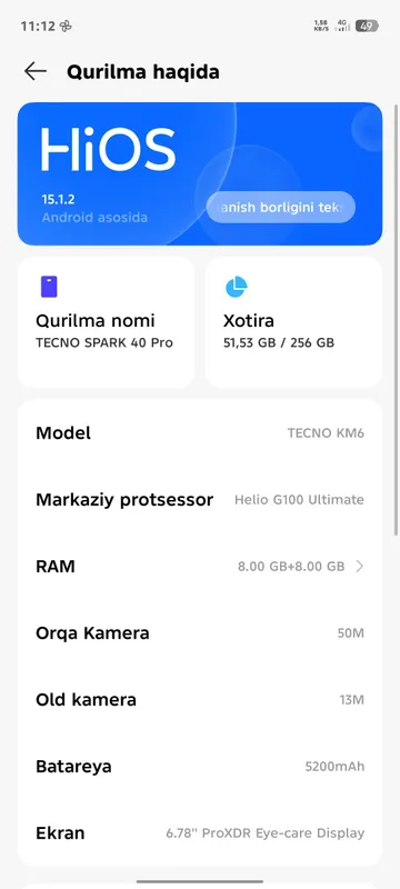 tecno spark 40pro zur 256g 8+8ram — фото 3