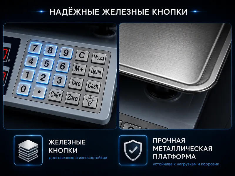 Электронные торговые весы, до 40 кг, точность 5 г 5
