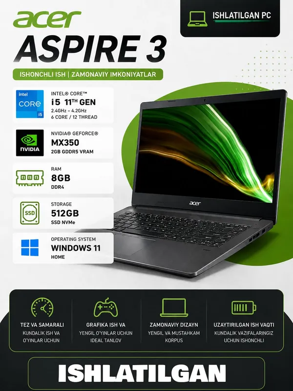 Acer aspire 3 noutbuk