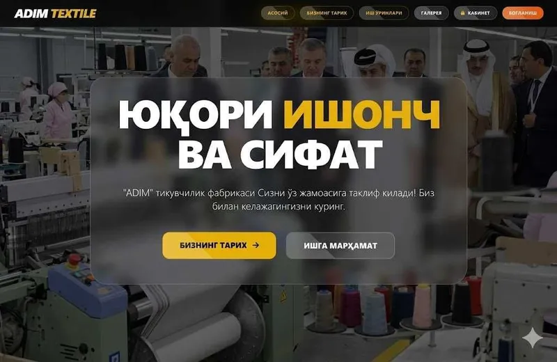 Замонавий веб сайт қилиб бераман