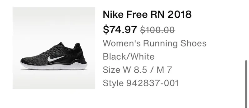 Кроссовки Nike Free RN — новые, оригинал из США 1 Кроссовки Nike Free RN — новые, оригинал из США 1